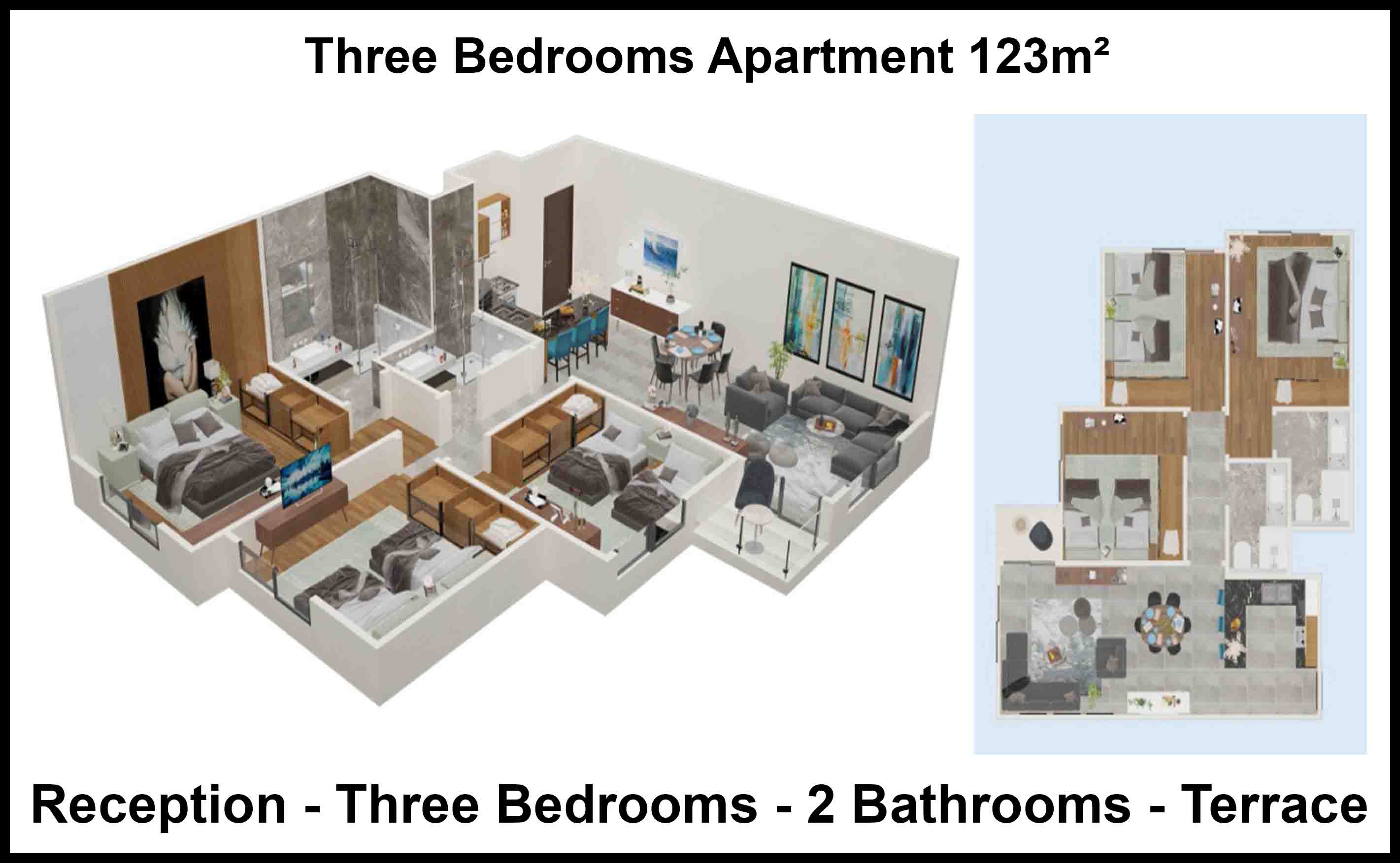 Apartments 123m² For Sale in Arab Contractors Compound Hurghada